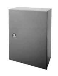 Wiegmann - 21" OAW x 21" OAH Powder Coat Finish Electrical Enclosure Back Panel - 24" x 24" Box, 14 Gauge Steel, Use with B242407CH/B242409CH/B242411CH/LOH242408/N12242406/N12242408/N12242410/N12242412/N12242416/RHC242408 - Benchmark Tooling