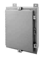 Wiegmann - Steel Standard Enclosure Hinge Flat Cover - NEMA 4, 12, 13, 24" Wide x 36" High x 8" Deep, Dirt-tight, Dust-tight, Oiltight & Watertight - Benchmark Tooling