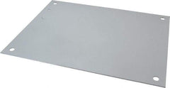 Wiegmann - 13" OAW x 17" OAH Powder Coat Finish Electrical Enclosure Back Panel - 20" x 16" Box, 14 Gauge Steel, Use with B201607CH/B201609CH/LOH201606/N12162006/N12162008/N12201606/N12201608/N12201610/N12201612/RHC201606 - Benchmark Tooling