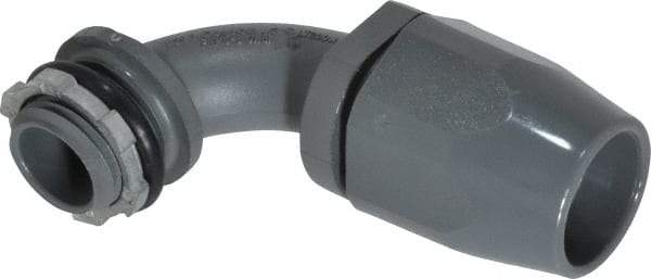 Thomas & Betts - 1/2" Trade, Thermoplastic Threaded Angled Liquidtight Conduit Connector - Insulated - Benchmark Tooling