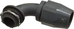 Thomas & Betts - 3/4" Trade, Thermoplastic Threaded Angled Liquidtight Conduit Connector - Insulated - Benchmark Tooling