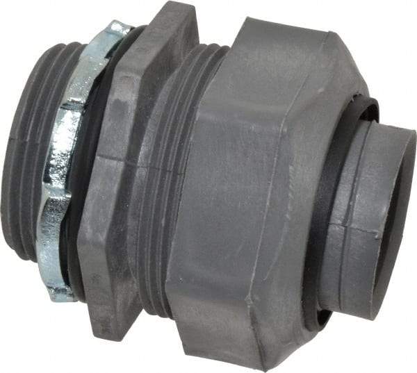 Thomas & Betts - 1-1/4" Trade, Thermoplastic Threaded Straight Liquidtight Conduit Connector - Insulated - Benchmark Tooling