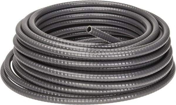 Thomas & Betts - 3/8" Trade Size, 100' Long, Flexible Liquidtight Conduit - PVC, 0.489" ID, Gray - Benchmark Tooling