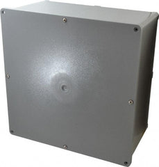 Thomas & Betts - Thermoplastic Junction Box Enclosure Screw Flat Cover - NEMA 4, 4X, 12" Wide x 12" High x 6" Deep, Corrosion Resistant - Benchmark Tooling