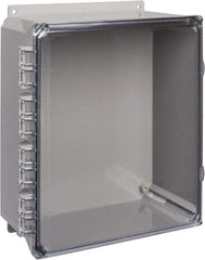 Thomas & Betts - Polycarbonate Standard Enclosure Hinge Flat Cover - NEMA 1, 2, 3, 4, 12, 3S, 3SX, 3X, 4X, 12" Wide x 14" High x 6" Deep, Impact Resistant - Benchmark Tooling