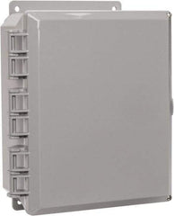 Thomas & Betts - Polycarbonate Standard Enclosure Hinge Flat Cover - NEMA 1, 2, 3, 4, 12, 3S, 3SX, 3X, 4X, 8" Wide x 10" High x 4" Deep, Impact Resistant - Benchmark Tooling