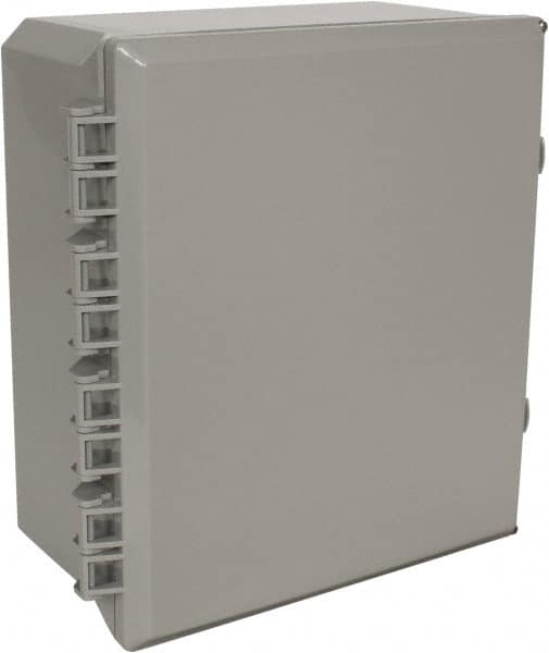 Thomas & Betts - Polycarbonate Standard Enclosure Hinge Flat Cover - NEMA 1, 2, 3, 4, 12, 3S, 3SX, 3X, 4X, 12" Wide x 14" High x 6" Deep, Impact Resistant - Benchmark Tooling