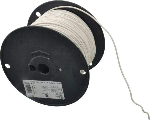 Southwire - 18 AWG, 16 Strand, White Machine Tool Wire - PVC, Acid, Moisture and Oil Resistant, 500 Ft. Long - Benchmark Tooling