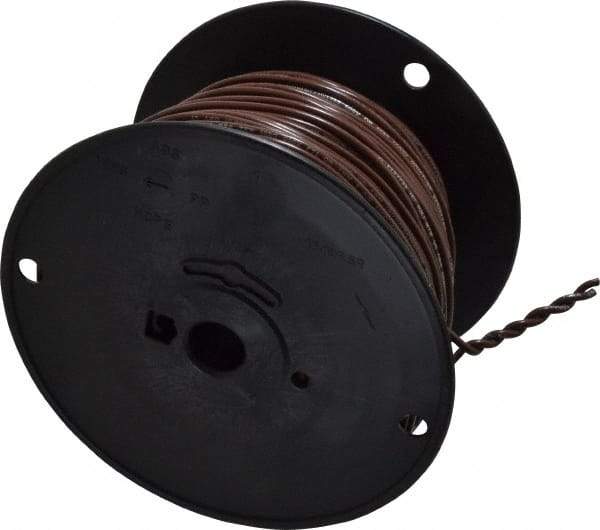 Southwire - 18 AWG, 16 Strand, Brown Machine Tool Wire - PVC, Acid, Moisture and Oil Resistant, 500 Ft. Long - Benchmark Tooling