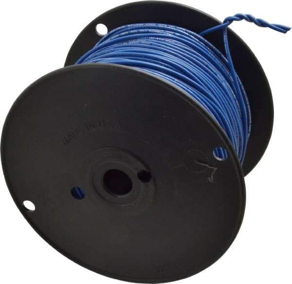 Southwire - 18 AWG, 16 Strand, Blue Machine Tool Wire - PVC, Acid, Moisture and Oil Resistant, 500 Ft. Long - Benchmark Tooling