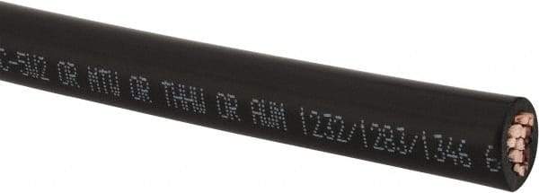 Southwire - 4 AWG, 19 Strand, Black Machine Tool Wire - PVC, Acid, Moisture and Oil Resistant, 500 Ft. Long - Benchmark Tooling