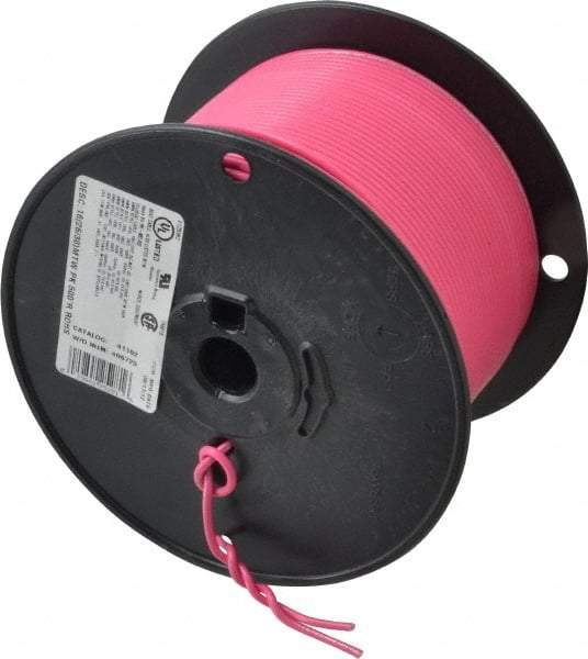 Southwire - 16 AWG, 26 Strand, Pink Machine Tool Wire - PVC, Acid, Moisture and Oil Resistant, 500 Ft. Long - Benchmark Tooling