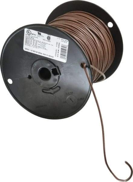 Southwire - 14 AWG, 41 Strand, Brown Machine Tool Wire - PVC, Acid, Moisture and Oil Resistant, 500 Ft. Long - Benchmark Tooling