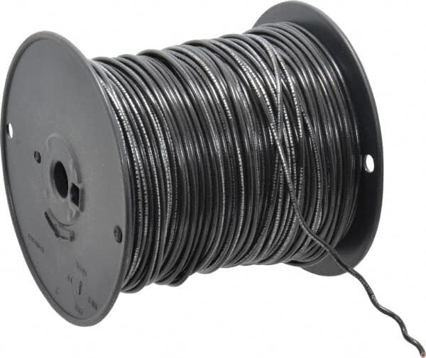 Southwire - 14 AWG, 41 Strand, Black Machine Tool Wire - PVC, Acid, Moisture and Oil Resistant, 500 Ft. Long - Benchmark Tooling