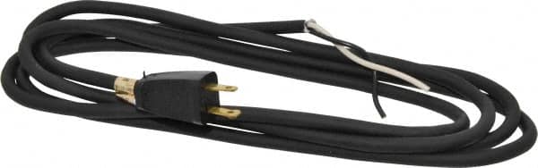 Southwire - 9', 16/2 Gauge/Conductors, Black Outdoor Replacement Cord - 1 Receptacle, 13 Amps, 125 VAC, UL SJEOOW, NEMA 1-15P - Benchmark Tooling