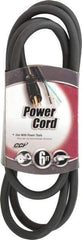 Southwire - 6', 14/3 Gauge/Conductors, Black Outdoor Replacement Cord - 1 Receptacle, 15 Amps, 125 VAC, UL SJEOOW, NEMA 5-15P - Benchmark Tooling