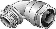 Thomas & Betts - 4" Trade, Malleable Iron Threaded Angled Liquidtight Conduit Connector - Insulated - Benchmark Tooling