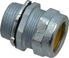 O-Z/Gedney - 0.9 to 1" Cable Capacity, Liquidtight, Straight Strain Relief Cord Grip - 1 NPT Thread, 1-1/4" Long, Iron - Benchmark Tooling