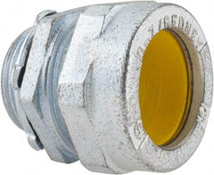 O-Z/Gedney - 1 to 1.2" Cable Capacity, Liquidtight, Straight Strain Relief Cord Grip - 1 NPT Thread, 1-3/8" Long, Iron - Benchmark Tooling