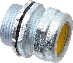 O-Z/Gedney - 0.8 to 0.9" Cable Capacity, Liquidtight, Straight Strain Relief Cord Grip - 1 NPT Thread, 1-1/4" Long, Iron - Benchmark Tooling