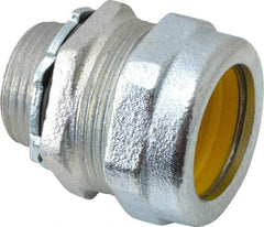 O-Z/Gedney - 0.9 to 1" Cable Capacity, Liquidtight, Straight Strain Relief Cord Grip - 3/4 NPT Thread, 1-1/4" Long, Iron - Benchmark Tooling