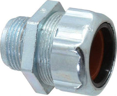 Thomas & Betts - 3/4 to 7/8" Cable Capacity, Liquidtight, Straight Strain Relief Cord Grip - 3/4 NPT Thread, 1-15/16" Long, Iron & Zinc - Benchmark Tooling