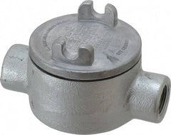 Thomas & Betts - (2) 3/4" Knockouts, Iron Round GUAC - 3-1/2" Overall Width x 2" Overall Depth - Benchmark Tooling