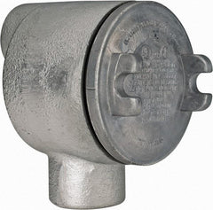 Thomas & Betts - (2) 1" Knockouts, Iron Round GUAB - 3-1/2" Overall Width x 2.31" Overall Depth - Benchmark Tooling