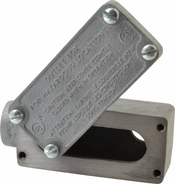 O-Z/Gedney - LB Body, 3/4" Trade, Rigid Malleable Iron Conduit Body - Rectangle, 1" OAL, Hazardous Locations - Benchmark Tooling