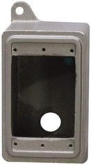 O-Z/Gedney - 1 Gang, 1/2" Knockouts, Iron Rectangle Device Box - Aluminum Enamel, Zinc Electroplated - Benchmark Tooling