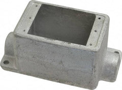 Thomas & Betts - 1 Gang, (2) 1/2" Knockouts, Iron Rectangle Device Box - 2-3/4" Overall Width - Benchmark Tooling