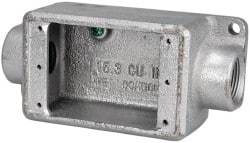 Thomas & Betts - 1 Gang, (2) 3/4" Knockouts, Iron Rectangle Device Box - Zinc Plated - Benchmark Tooling