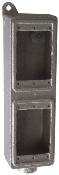 O-Z/Gedney - 1 Gang, 3/4" Knockouts, Iron Rectangle Device Box - Aluminum Enamel, Zinc Electroplated - Benchmark Tooling