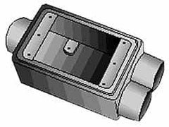 Thomas & Betts - 2 Gang, (2) 1/2" Knockouts, Iron Rectangle Device Box - Zinc Plated - Benchmark Tooling