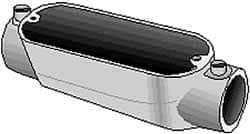 Hubbell Killark - LL Body, 1-1/4" Trade, EMT Aluminum Conduit Body - Oval, 6-7/8" OAL, Dry Locations - Benchmark Tooling