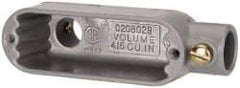 Hubbell Killark - Form Set Screw, LB Body, 1/2" Trade, EMT Aluminum Conduit Body - Oval, 4-17/32" OAL, 4 cc Capacity - Benchmark Tooling