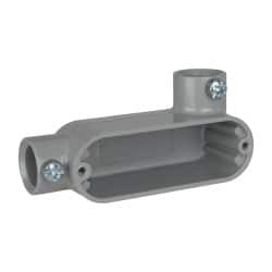 Hubbell Killark - Form Set Screw, LR Body, 1/2" Trade, EMT Aluminum Conduit Body - Oval, 4-3/8" OAL, Dry Locations - Benchmark Tooling