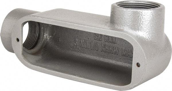 Hubbell Killark - Form 35, LR Body, 1-1/2" Trade, IMC, Rigid Malleable Iron Conduit Body - Oval, 8-1/8" OAL, 31 cc Capacity, Hazardous & Wet Locations - Benchmark Tooling