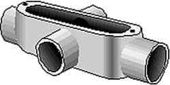 Hubbell Killark - Form 35, X Body, 2" Trade, IMC, Rigid Malleable Iron Conduit Body - Oval, 11-5/8" OAL, 70 cc Capacity, Hazardous & Wet Locations - Benchmark Tooling