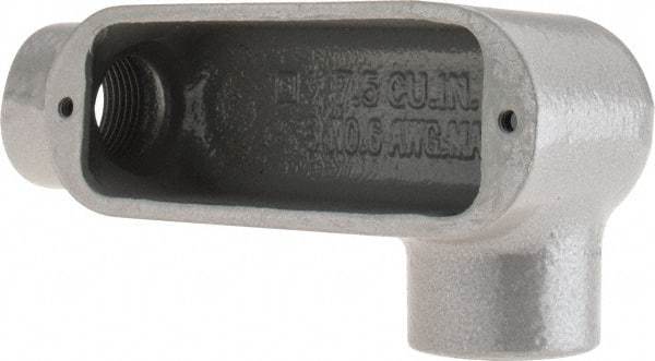 Hubbell Killark - Form 35, LL Body, 3/4" Trade, IMC, Rigid Malleable Iron Conduit Body - Oval, 5-3/8" OAL, 7 cc Capacity, Hazardous & Wet Locations - Benchmark Tooling