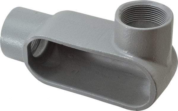 Hubbell Killark - Form 7, LR Body, 1-1/2" Trade, IMC, Rigid Iron Conduit Body - Oval, 7-1/4" OAL, 26 cc Capacity, Gray, Hazardous & Wet Locations - Benchmark Tooling