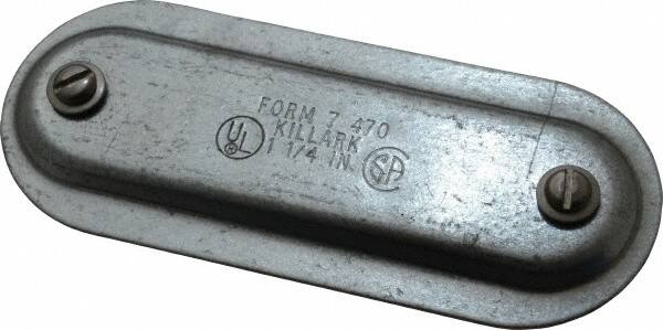 Hubbell Killark - 1-1/4" Trade, Steel Conduit Body Cover Plate - Use with Form 7 Conduit Bodies - Benchmark Tooling