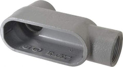 Hubbell Killark - Form 7, LB Body, 1-1/4" Trade, IMC, Rigid Iron Conduit Body - Oval, 6-13/16" OAL, 19-1/2 cc Capacity, Gray, Hazardous & Wet Locations - Benchmark Tooling