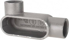 Hubbell Killark - Form 7, LL Body, 1-1/4" Trade, IMC, Rigid Iron Conduit Body - Oval, 6-13/16" OAL, 19-1/2 cc Capacity, Gray, Hazardous & Wet Locations - Benchmark Tooling