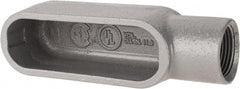 Hubbell Killark - Form 7, E Body, 1" Trade, IMC, Rigid Iron Conduit Body - Oval, 6-5/16" OAL, 11 cc Capacity, Gray, Hazardous & Wet Locations - Benchmark Tooling