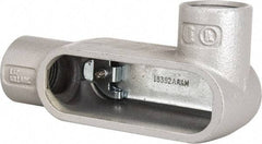 Hubbell Killark - Form 7, L Body, 1" Trade, IMC, Rigid Iron Conduit Body - Oval, 6-5/16" OAL, 11 cc Capacity, Gray, Hazardous & Wet Locations - Benchmark Tooling