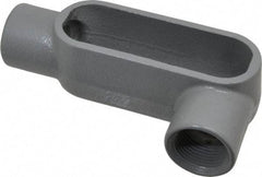 Hubbell Killark - Form 7, LL Body, 1" Trade, IMC, Rigid Iron Conduit Body - Oval, 6-5/16" OAL, 11 cc Capacity, Gray, Hazardous & Wet Locations - Benchmark Tooling