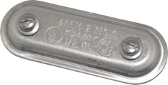 Hubbell Killark - 1/2" Trade, Aluminum Conduit Body Cover Plate - Use with Form 7 Conduit Bodies - Benchmark Tooling