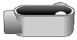 Hubbell Killark - Form Set Screw, LR Body, 1-1/2" Trade, EMT Aluminum Conduit Body - Oval, 6-7/8" OAL, Dry Locations - Benchmark Tooling