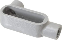 Hubbell Killark - Form 7, LL Body, 1/2" Trade, IMC, Rigid Iron Conduit Body - Oval, 4-11/16" OAL, 4 cc Capacity, Gray, Hazardous & Wet Locations - Benchmark Tooling